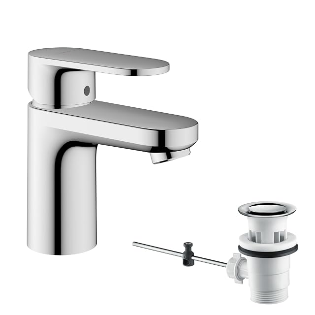 Miscelatore da lavabo cromato hansgrohe Vernis Blend con piletta a saltarello