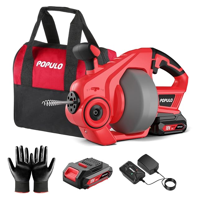 Macchina disotturatrice a batteria POPULO 18 V con tamburo