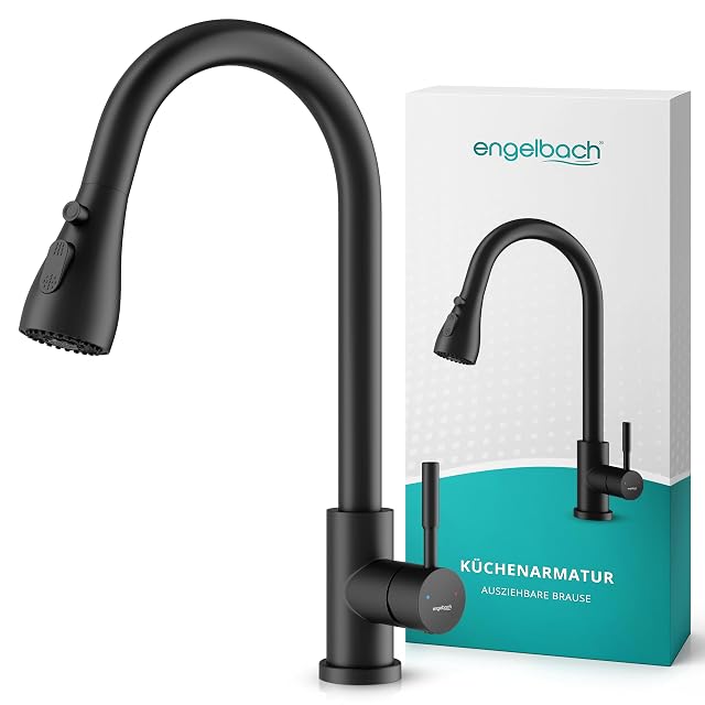 Miscelatore da cucina estraibile in inox 304 con rotazione 360° Engelbach