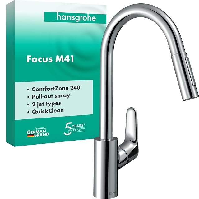 Miscelatore da cucina estraibile cromato hansgrohe Focus M41