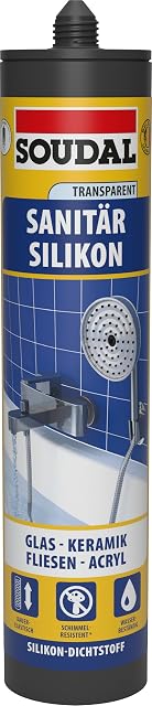 Cartuccia di silicone sanitario Soudal in bianco, 300 ml