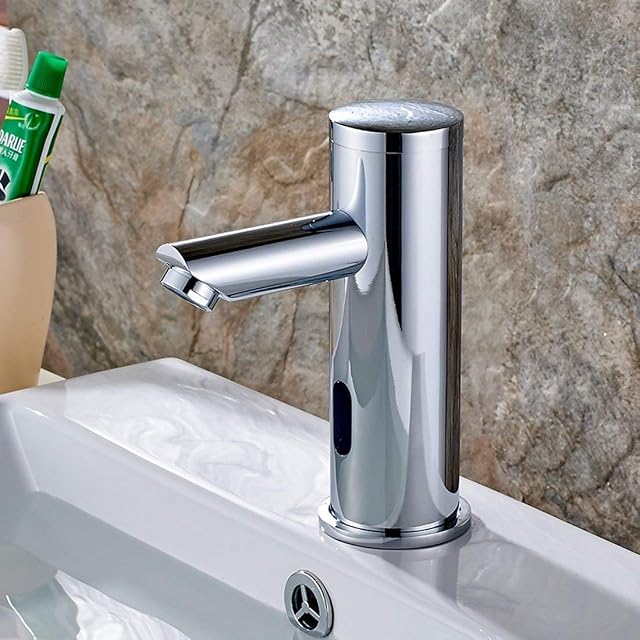 Rubinetto da lavabo con sensore a infrarossi a batteria cromato AIMADI