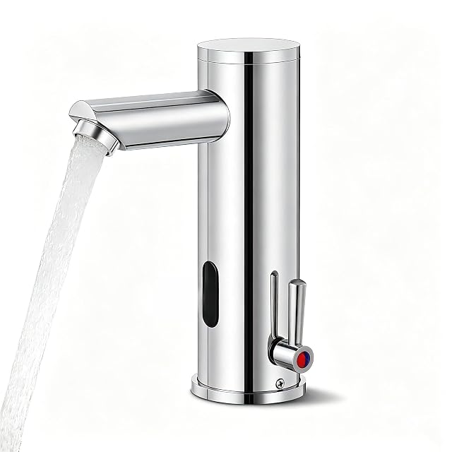 Rubinetto da lavabo con sensore a infrarossi Gangang con pulsante di temperatura