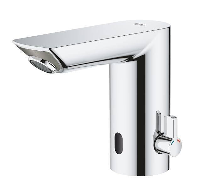 Rubinetto da lavabo elettronico a infrarossi cromato GROHE Bau Cosmopolitan E