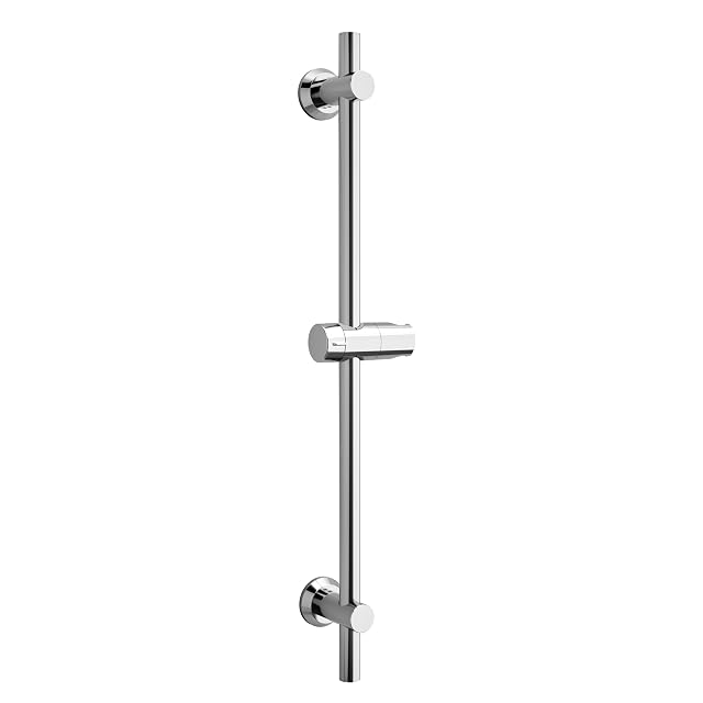 Asta doccia in acciaio inox cromato Görbach con supporto regolabile
