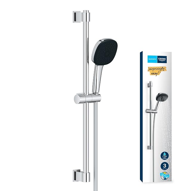 Set asta doccia quadrato cromato GROHE Vitalio Comfort 110