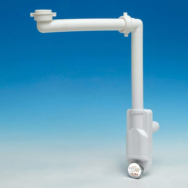Sifone da lavabo salvaspazio in plastica bianca LIRA unica